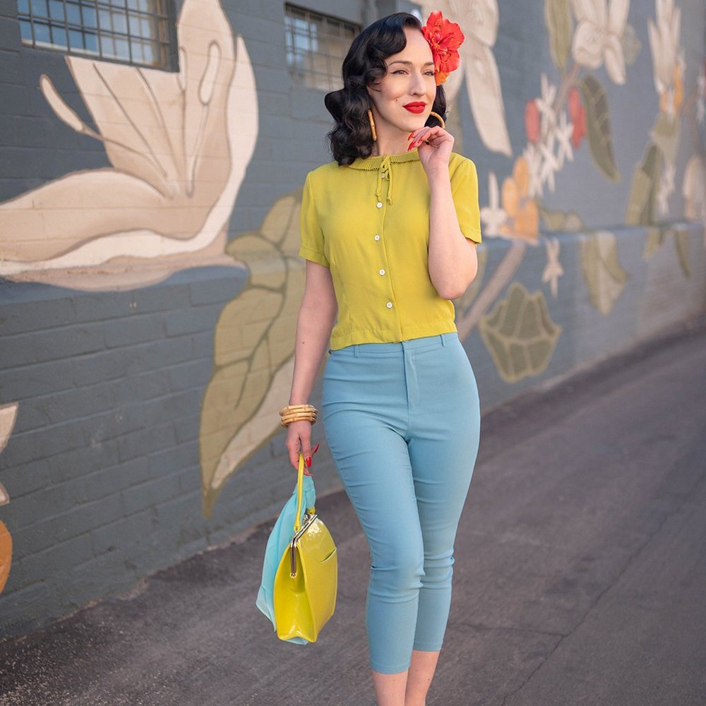 Luisa Capri in Light Blue